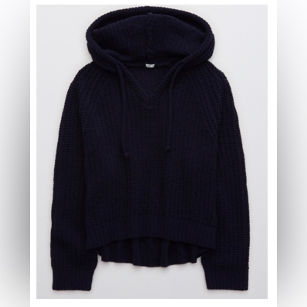 Aerie Ribbed Chenille Hooded Sweater